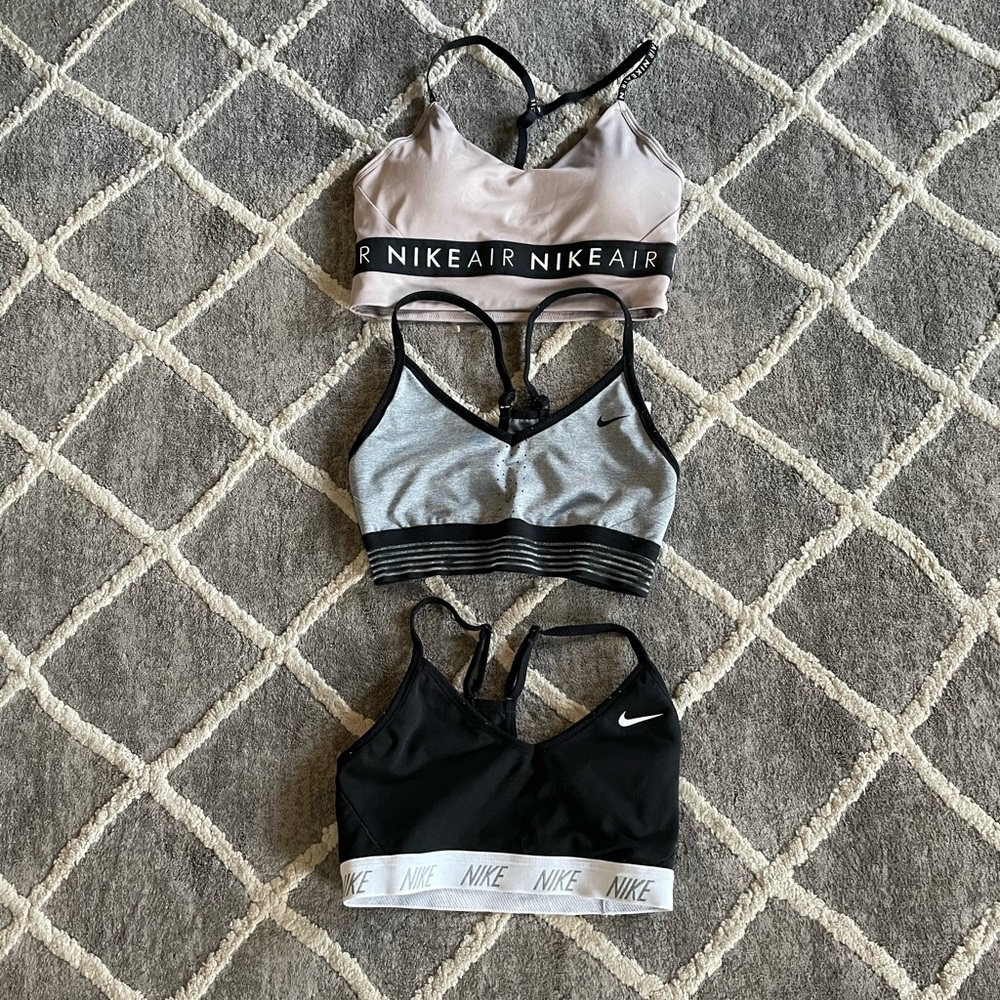 Lot of 3 Nike sports bras all size small.